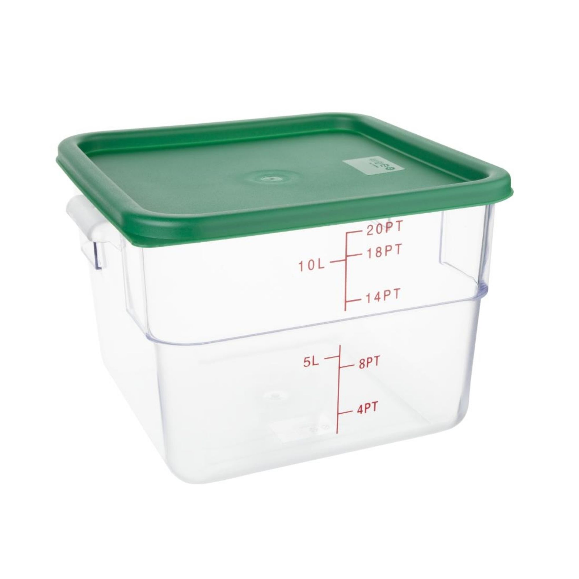 Picture of Hygiplas Polycarbonate Square Food Storage Container Lid Green Large