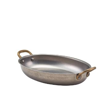 Picture of GenWare Vintage Steel Oval Dish 20.75 x 15.75cm - Pack of 6