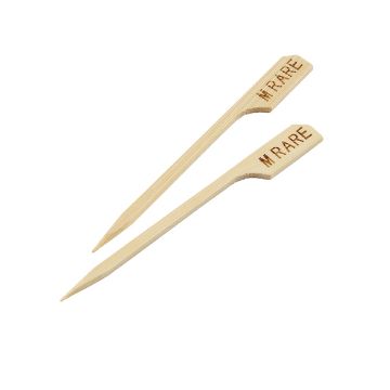 Picture of Bamboo Steak Markers 9cm/ 3.5" Medium Rare (100pcs)