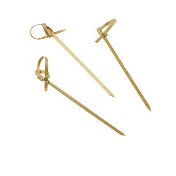 Picture of Bamboo Looped Skewers 9cm/ 3.5" (100pcs)