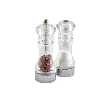Picture of GenWare Clear Pepper Grinder & Salt Shaker Set - Pack of 6