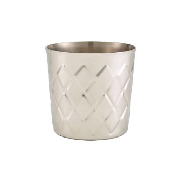 Picture of Diamond Pattern Stainless Steel Serving Cup 8.5 x 8.5cm - Pack of 12