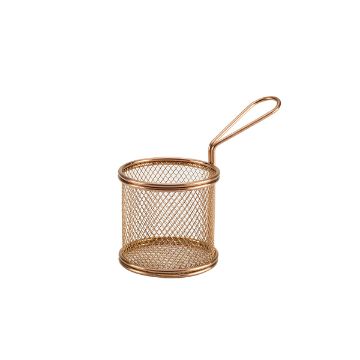 Picture of Copper Serving Fry Basket Round 9.3 x 9cm - Pack of 6