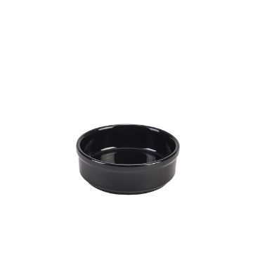Picture of Genware Porcelain Black Round Dish 10cm/4"
