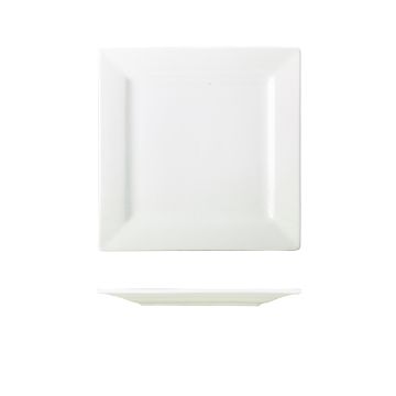Picture of Genware Porcelain Square Plate 21cm/ 8.25" - Pack of 6