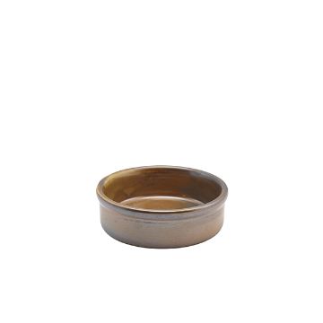 Picture of Terra Porcelain Rustic Copper Tapas Dish 10cm - Pack of 12