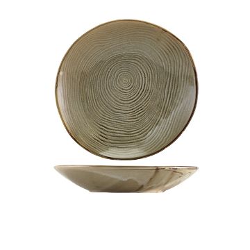 Picture of Terra Porcelain Grey Organic Coupe Bowl 26cm - Pack of 6