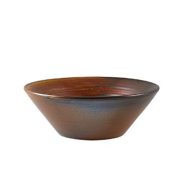 Picture of Terra Porcelain Rustic Copper Conical Bowl 14cm - Pack of 6