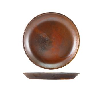 Picture of Terra Porcelain Rustic Copper Coupe Plate 19cm - Pack of 6