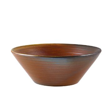 Picture of Terra Porcelain Rustic Copper Conical Bowl 16cm - Pack of 6