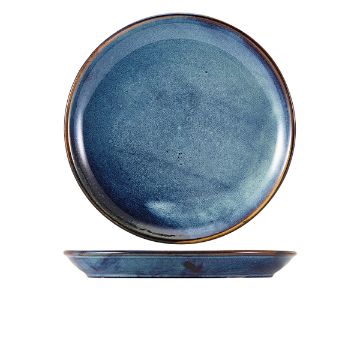 Picture of Terra Porcelain Aqua Blue Coupe Plate 30.5cm - Pack of 6