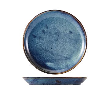 Picture of Terra Porcelain Aqua Blue Coupe Plate 24cm - Pack of 6
