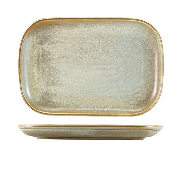 Picture of Terra Porcelain Matt Grey Rectangular Plate 29 x 19.5cm - Pack of 6