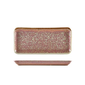 Picture of Terra Porcelain Rose Narrow Rectangular Platter 27 x 12.5cm - Pack of 6