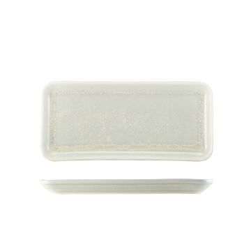 Picture of Terra Porcelain Pearl Narrow Rectangular Platter 27 x 12.5cm - Pack of 6