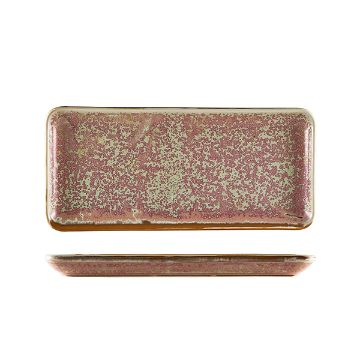 Picture of Terra Porcelain Rose Narrow Rectangular Platter 31 x 14cm - Pack of 6