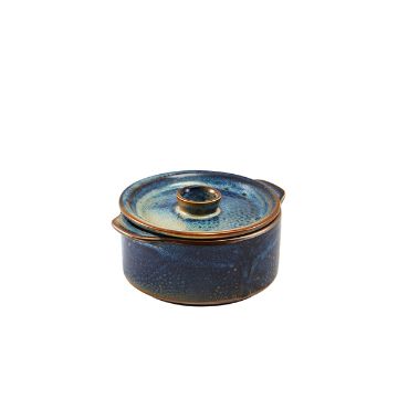 Picture of Terra Porcelain Aqua Blue Mini Casserole Dish 10.4cm - Pack of 6