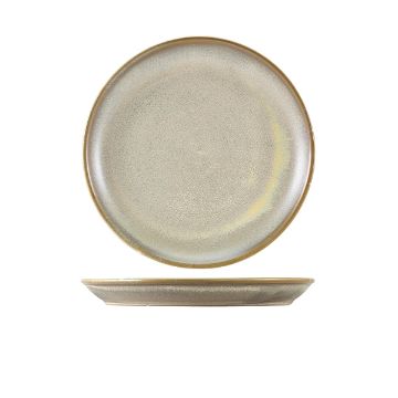 Picture of Terra Porcelain Matt Grey Coupe Plate 24cm - Pack of 6