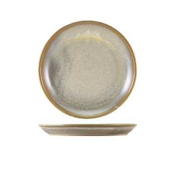 Picture of Terra Porcelain Matt Grey Coupe Plate 19cm - Pack of 6