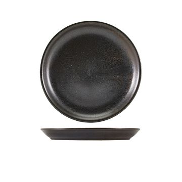 Picture of Terra Porcelain Black Coupe Plate 19cm - Pack of 6