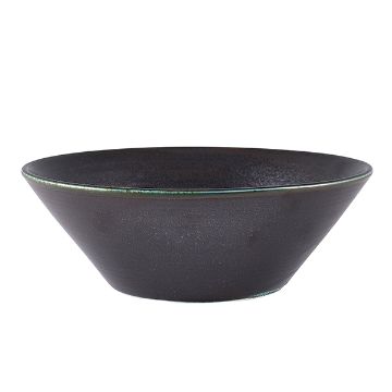 Picture of Terra Porcelain Black Conical Bowl 19.5cm - Pack of 6