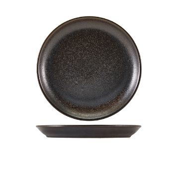 Picture of Terra Porcelain Black Coupe Plate 24cm - Pack of 6