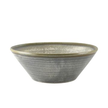 Picture of Terra Porcelain Matt Grey Conical Bowl 16cm - Pack of 6
