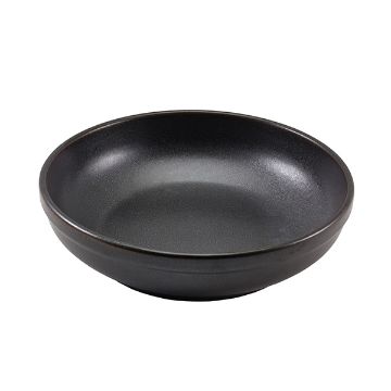 Picture of Terra Porcelain Black Coupe Bowl 23cm - Pack of 6
