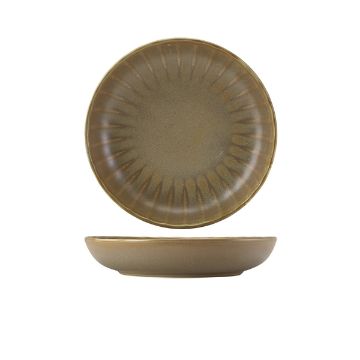 Picture of Terra Porcelain Matt Grey Scalloped Coupe Bowl 22.8cm - Pack of 6