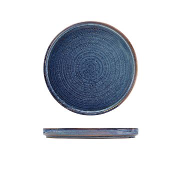 Picture of Terra Porcelain Aqua Blue Low Presentation Plate 18cm - Pack of 6