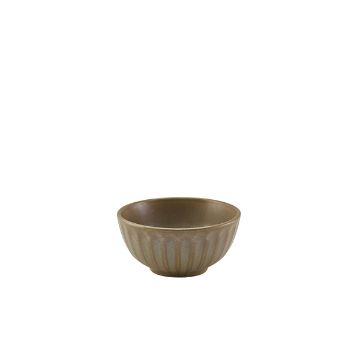 Picture of Terra Porcelain Matt Grey Scalloped Round Bowl 13.8cm - Pack of 6