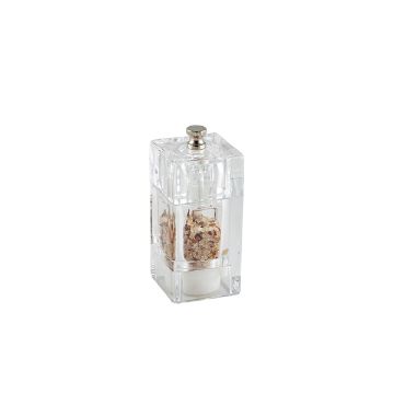 Picture of GenWare Clear Square Salt/ Pepper Grinder 10cm - Pack of 12