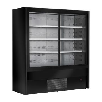 Picture of Zoin Cervinho Multideck Display Black with Sliding Doors 1000mm