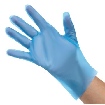 Picture of Nisbets Essentials Powder-Free TPE Gloves Blue XL (Pack of 200)