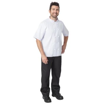 Picture of Nisbets Essentials Short Sleeve Chefs Jacket White XXL (Pack of 2)
