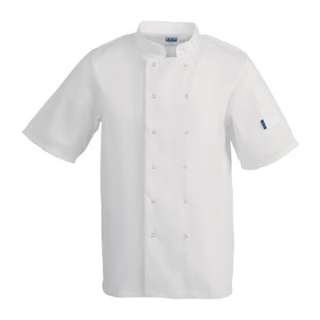 Picture of Whites Vegas Unisex Chefs Jacket Short Sleeve White S
