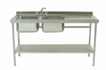 Picture of //Parry SINK1560DBRFP - Stainless Steel Self Assembly Sink Double Bowl Sinlge Drainer Right