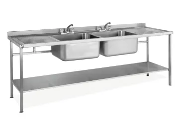Picture of Parry SINK2460DBDD - Stainless Steel Assembled Sink Double Bowl Double Drainer