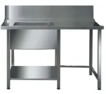 Picture of DC 1300 Rack Conveyor Tables - Prewash Table with Sink and Splashback