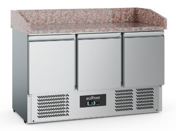 Picture of Ecofrost Pizza Prep Counter 3 Door Granite Top