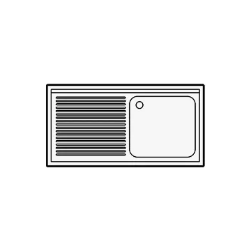 Picture of CombiSteel 700 Stainless Steel Sink Unit Flat Packed 1 Right 1200
