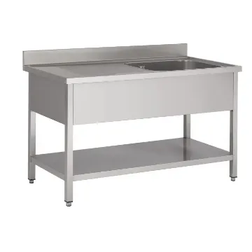 Picture of CombiSteel 700 Stainless Steel Sink Unit Shelf 1 Left Sink 1400