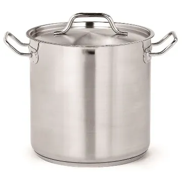 Picture of CombiSteel Deep Stock Pot High Stainless Steel + Lid 6.3 Litre