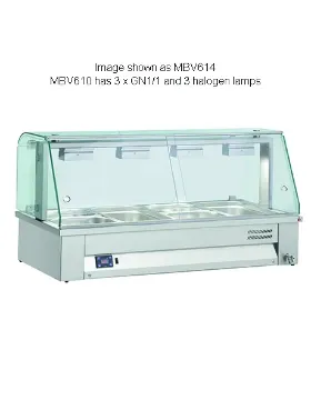 Picture of INOMAK Counter Top Bain Marie With Glass Canopy 2x GN1/1 MBV67