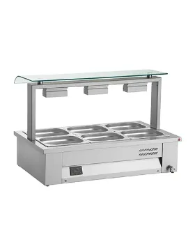 Picture of INOMAK Counter Top Bain Marie With Sneeze Guard 2x GN1/1 MEV67