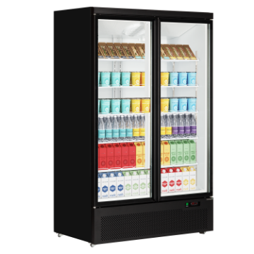 Picture of Tefcold Atom Maxi C2DB Black Glass Door