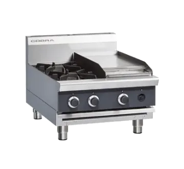 Picture of Cobra C6C-B 600mm Two Burner / Griddle Gas Cooktop - Bench Model NAT