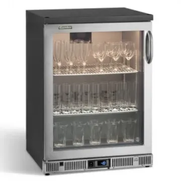 Picture of Gamko GF/100RGCS Right Hand Glass Door Stainless Steel Bottle Cooler 100L
