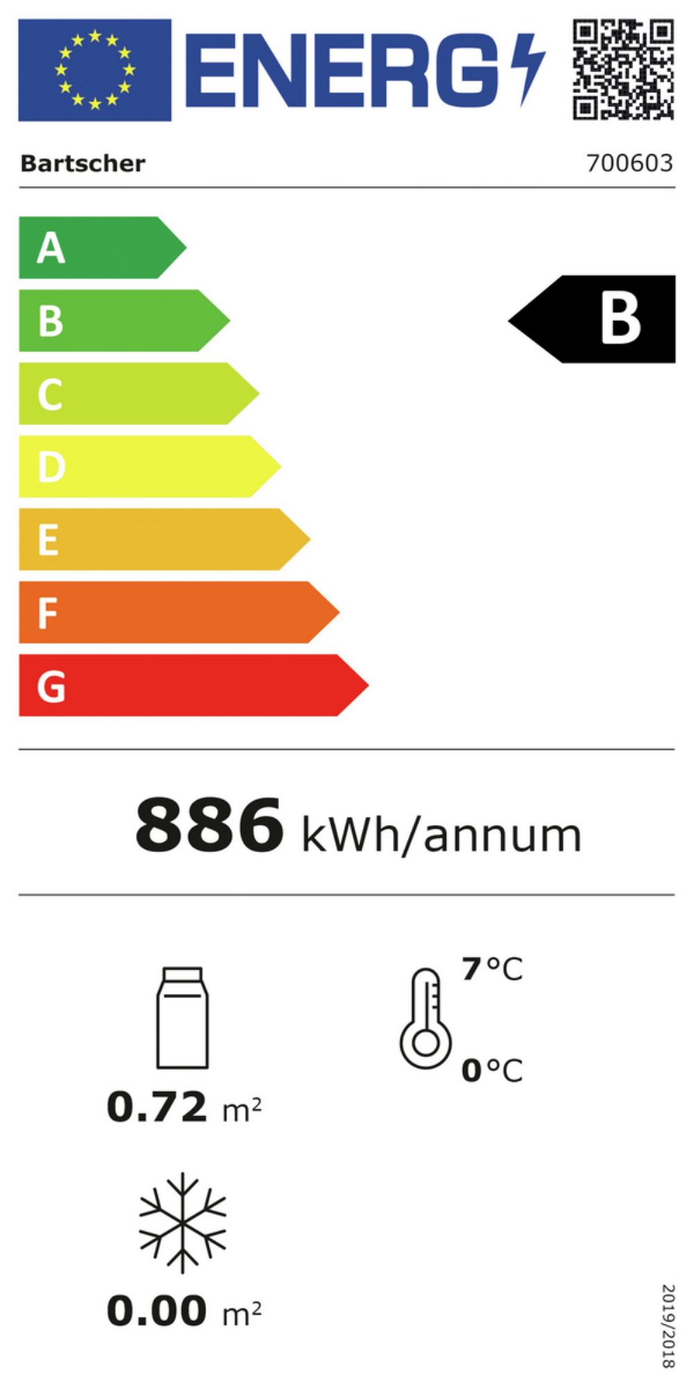 Picture of Glass-doored refrigerator 700 GN210