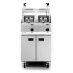 Picture of Lincat Opus 800 Natural Gas Free-standing Twin Tank Fryer with Pumped Filtration - 2 Baskets - W 600 mm - 32.0 kW